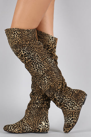 Nubuck Lace Up Peep Toe Stiletto Over the Knee Boots