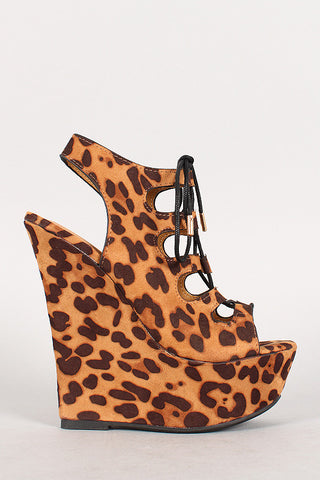 Open Toe Lug Sole Flatform Wedge