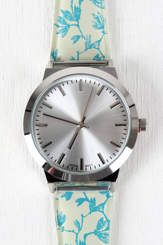 Rhinestone Watch And Cuff Bracelet Set