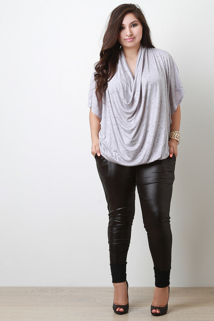Plus Sizes Vegan Leather Jogger Pants