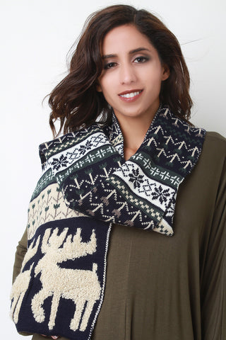 Knit and Fur Infinity Scarf