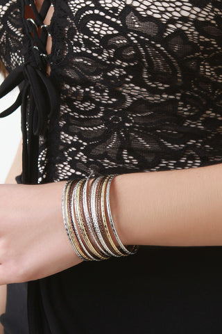 Marbled Stone Cut Out Cuff Bracelet
