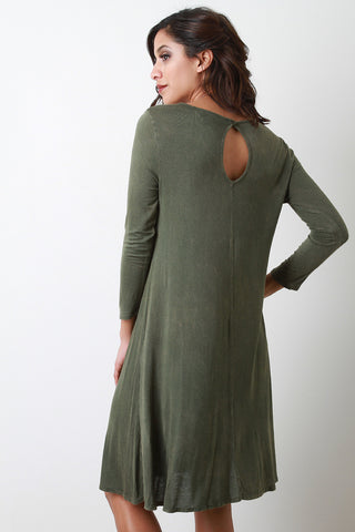 Camouflage Crisscross Back Midi Dress