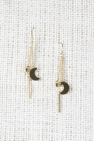 Double Rhinestone Star Studs Jacket Earrings