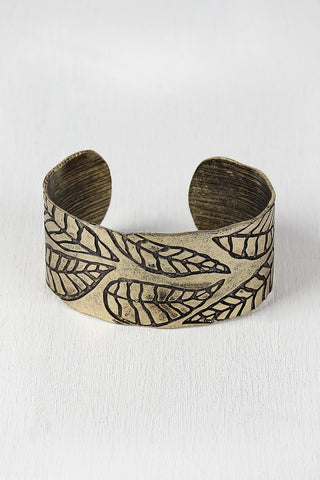 Marbled Stone Cut Out Cuff Bracelet