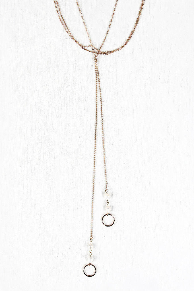 Hoops And Pearls Y Necklace