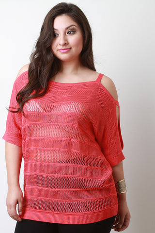 Crochet Open Back Short Sleeve Top