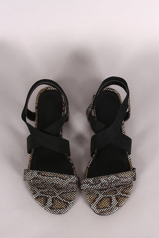 Bamboo Double Buckle Cork Footbed Sandal