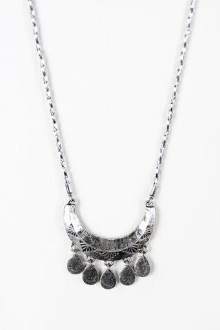 Beaded Fringe Suede Necklace
