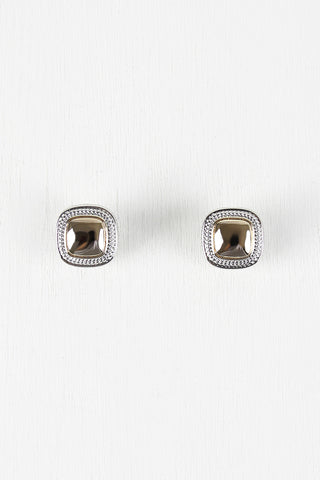 Double Rhinestone Star Studs Jacket Earrings