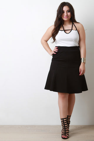 Chiffon Sleeveless Cape Necklace Top