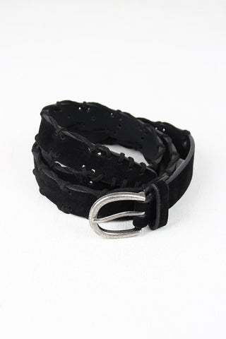 Skinny Braided Concho Belt