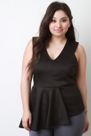 Chiffon Sleeveless Cape Necklace Top