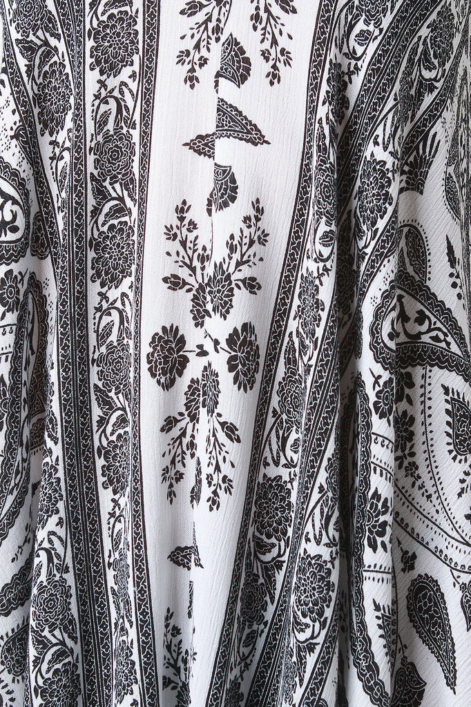 Paisley Handkerchief Hem Maxi Dress