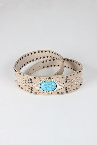 Skinny Braided Concho Belt