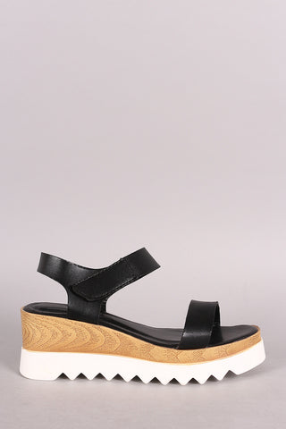 Liliana Strappy Corset Lace Up Platform Wedge