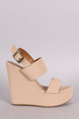 Open Toe Lug Sole Flatform Wedge