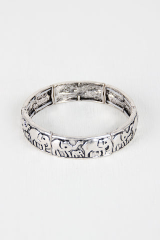 Marbled Stone Cut Out Cuff Bracelet