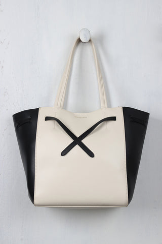 Textured Vegan Leather Zipper Trim Satchel Bag