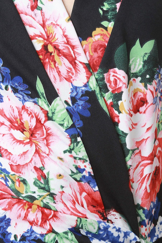 Bouquet Surplice High Slit Maxi Dress