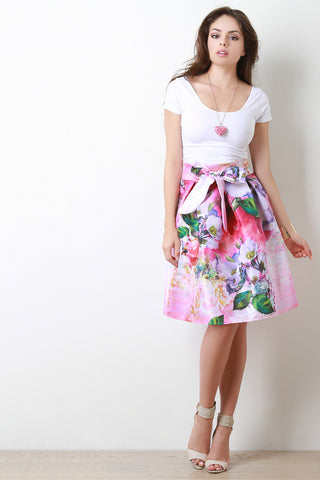 Engineered Abstract Tribal Print Mini Skirt