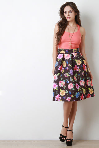 Engineered Abstract Tribal Print Mini Skirt