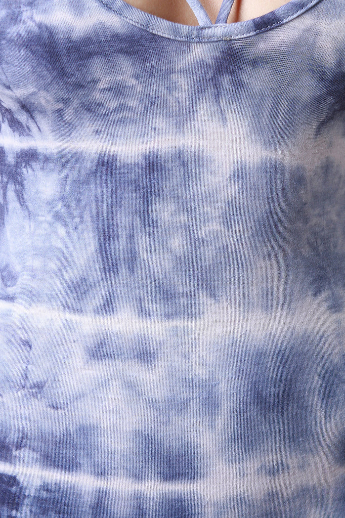 Strapy Tie Dye Bodycon Midi Dress