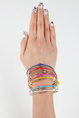 Marbled Stone Cut Out Cuff Bracelet