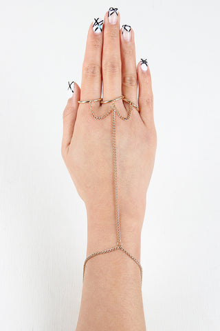 Marbled Stone Cut Out Cuff Bracelet
