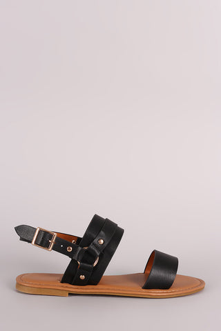 Bamboo Double Buckle Cork Footbed Sandal