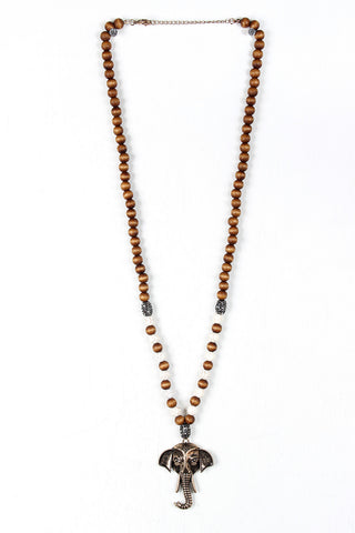 Beaded Fringe Suede Necklace