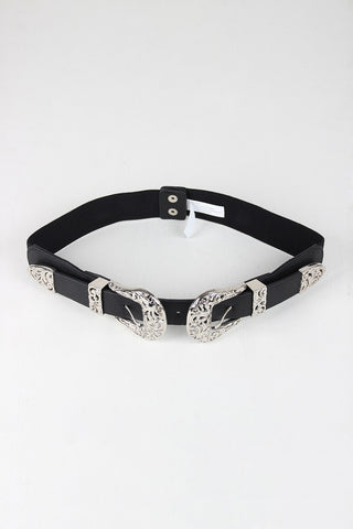 Skinny Braided Concho Belt