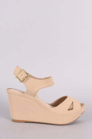 Open Toe Lug Sole Flatform Wedge