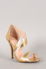Liliana Metallic Lucite Open Toe Dress Heel