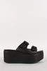 Dollhouse Two Strap Open Toe Flatform Sandal