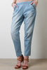 Light Chambray Zipper Pants