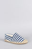 Breckelle Striped Espadrille Flat