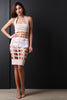 Cut Out Grid Midi Dress