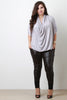 Plus Sizes Vegan Leather Jogger Pants