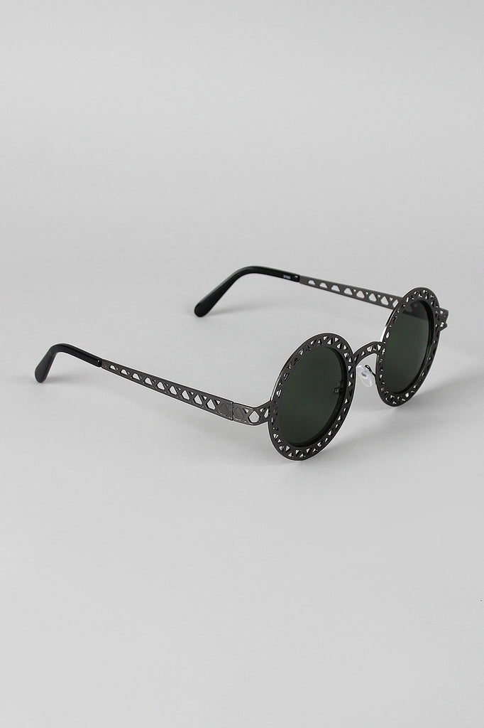 Lattice Round Eye Sunglasses