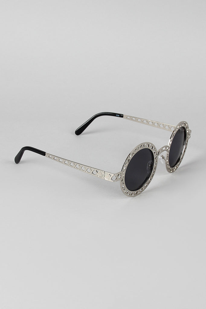 Lattice Round Eye Sunglasses