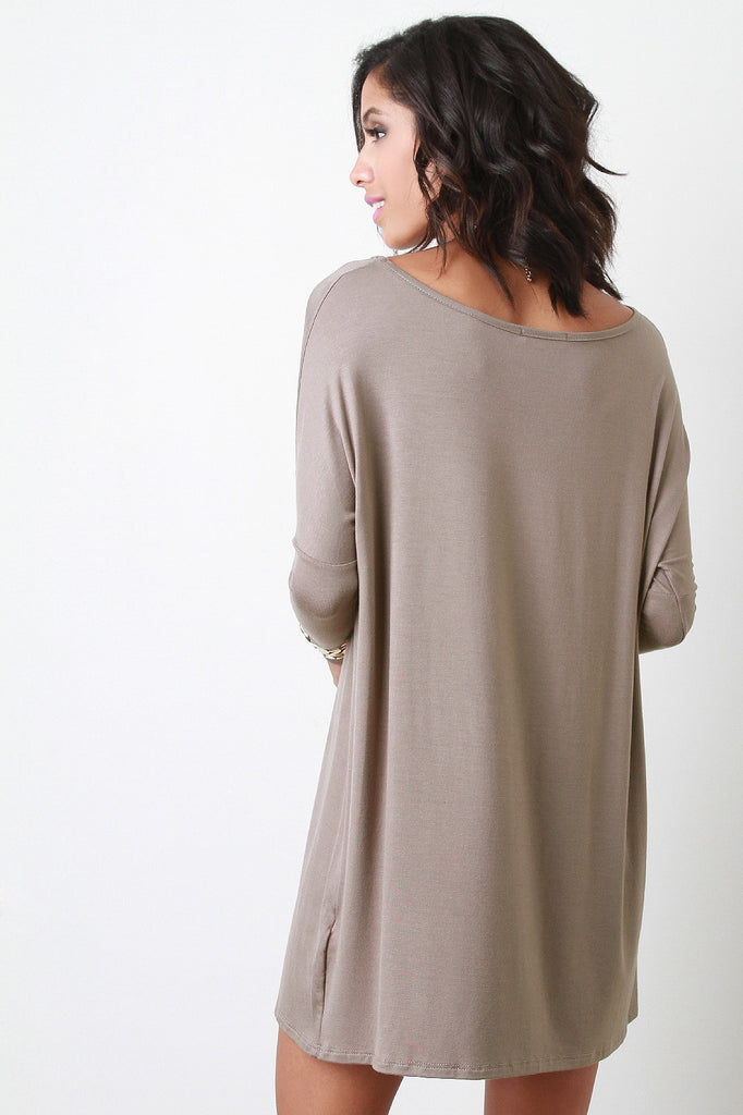 Boxy Long Sleeve Mini Dress