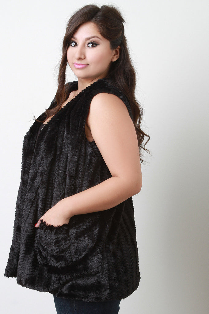 Ridged Fur Vest