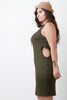 Ribbed Jersey Side Cutout Dress