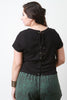 Lace Up Back Ribbed Top