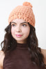 Loose Knit Pom Pom Beanie