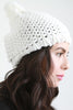 Loose Knit Pom Pom Beanie