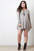 Long Sleeve Handkerchief Mini Tunic Dress