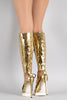 Privileged Geometric Metallic Corset Detachable Stiletto Boots