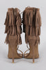 Wild Diva Lounge Fringe Cuff Tassel Lace Up Open Toe Heel